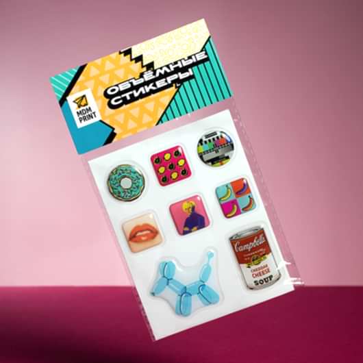 Фирменный стикерпак со смолой